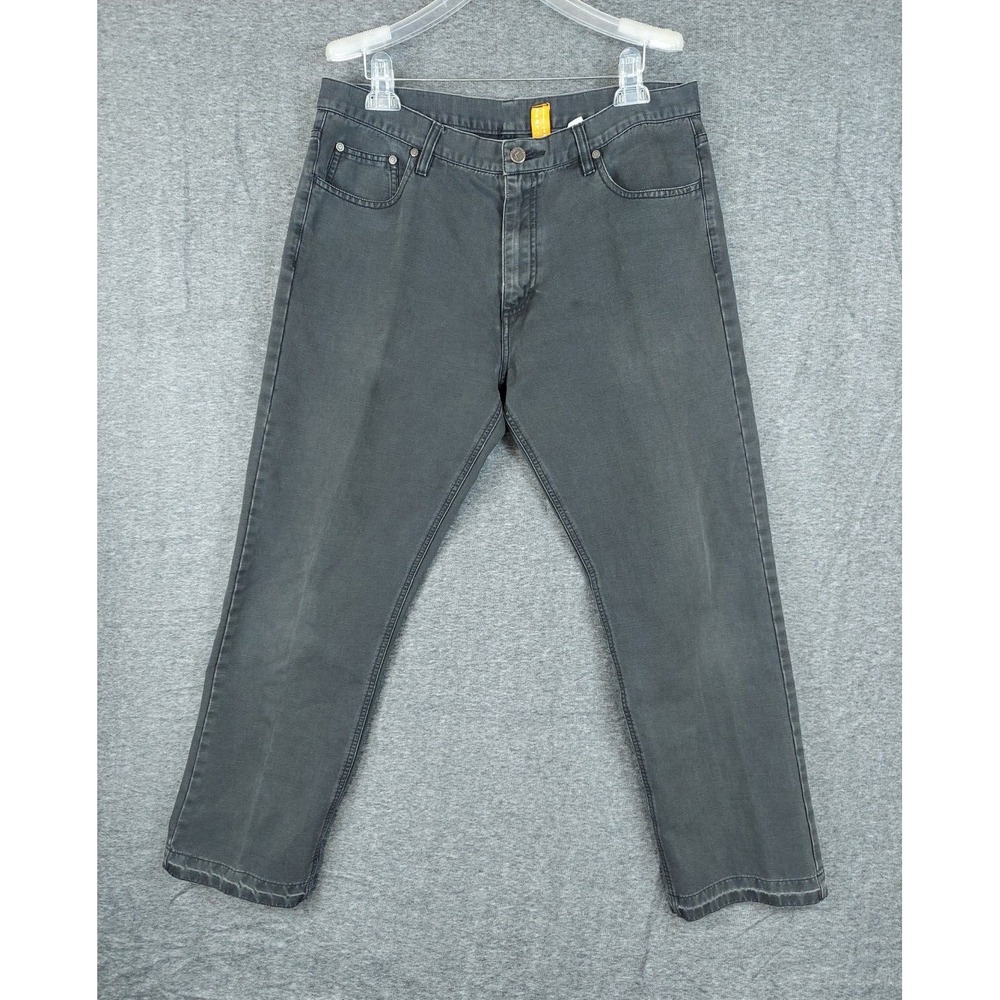 Robert Comstock Vertical Men's Jeans Classic Straight Washed Black 38x30 (36x29)
